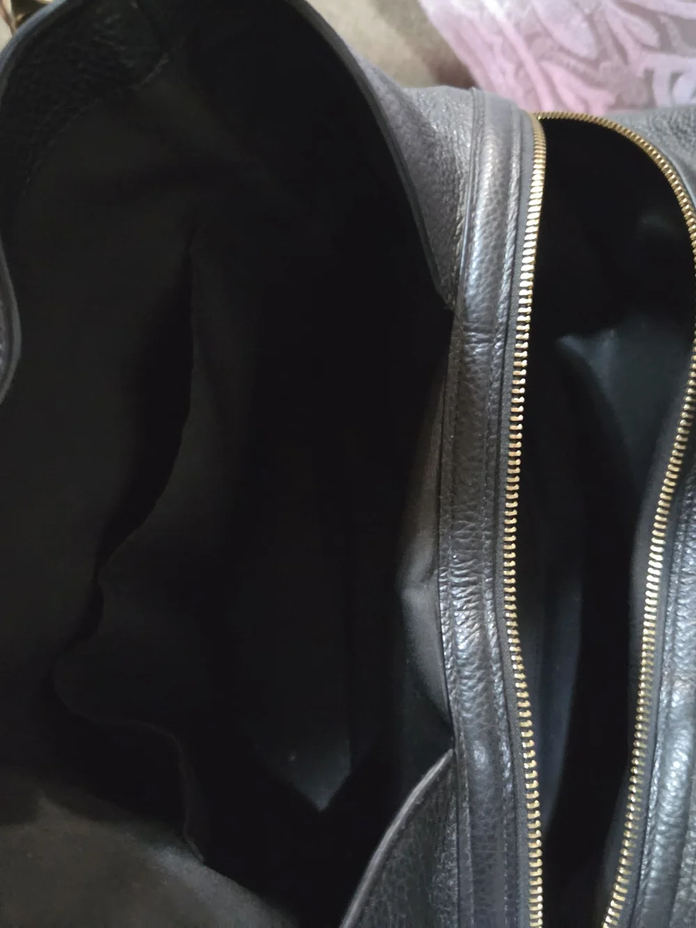 Coach Black Pebbled Leather Hobo Shoulder Bag with Gold Hardware